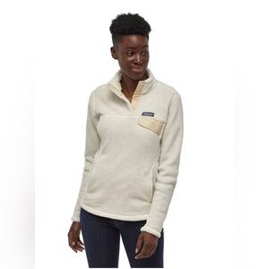 Patagonia Women’s Polartec Thermal Pro Fleece Jacket Raw Linen/White Size Small